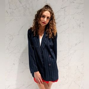 Vintage navy striped blazer